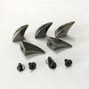 Dovewill 5 Pieces Horn Shape Screwback Punk Studs Rivets for Hat Bag Belt Leather Craft Decoration - Gray view 3