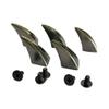 Dovewill 5 Pieces Horn Shape Screwback Punk Studs Rivets for Hat Bag Belt Leather Craft Decoration - Gray view 4
