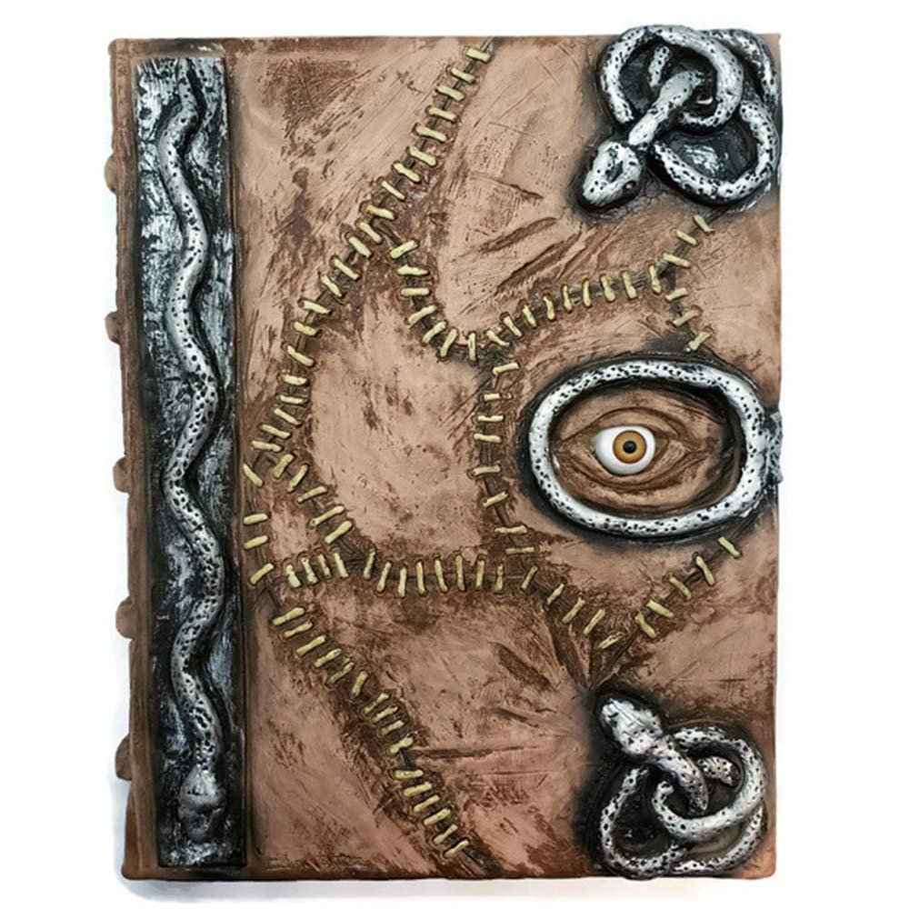 Damian Black Hocus Pocus book of spells prop - spellbook halloween decoration latex necronomicon costume notebook journal