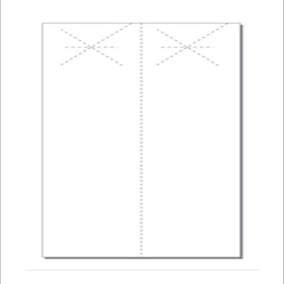 Print-Ready Starburst Door Hangers (4-1/4" x 17"), 2-UP and Perfed for Separation on 8-1/2" x 17" White 67lb Vellum Paper - 250 Sheets / 500 Hangers