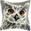 Orchidea - Cushion Cross Stitch Kit - White Owl - Printed Canvas - 4.5 Count - for Adults - 9532 view 1