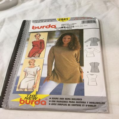 Burda 2941: Size 8 - 18 blouse with extra broad shoulders.