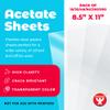 Hygloss 8.5" x 11" Acetate Paper - 7 Mil Clear Acetate Sheets for Crafts Projects, Classroom Stencil Sheets, Overhead Transparency Sheets for Projector, Clear Plastic Sheet (Not for Printers) 25 Pack view 2