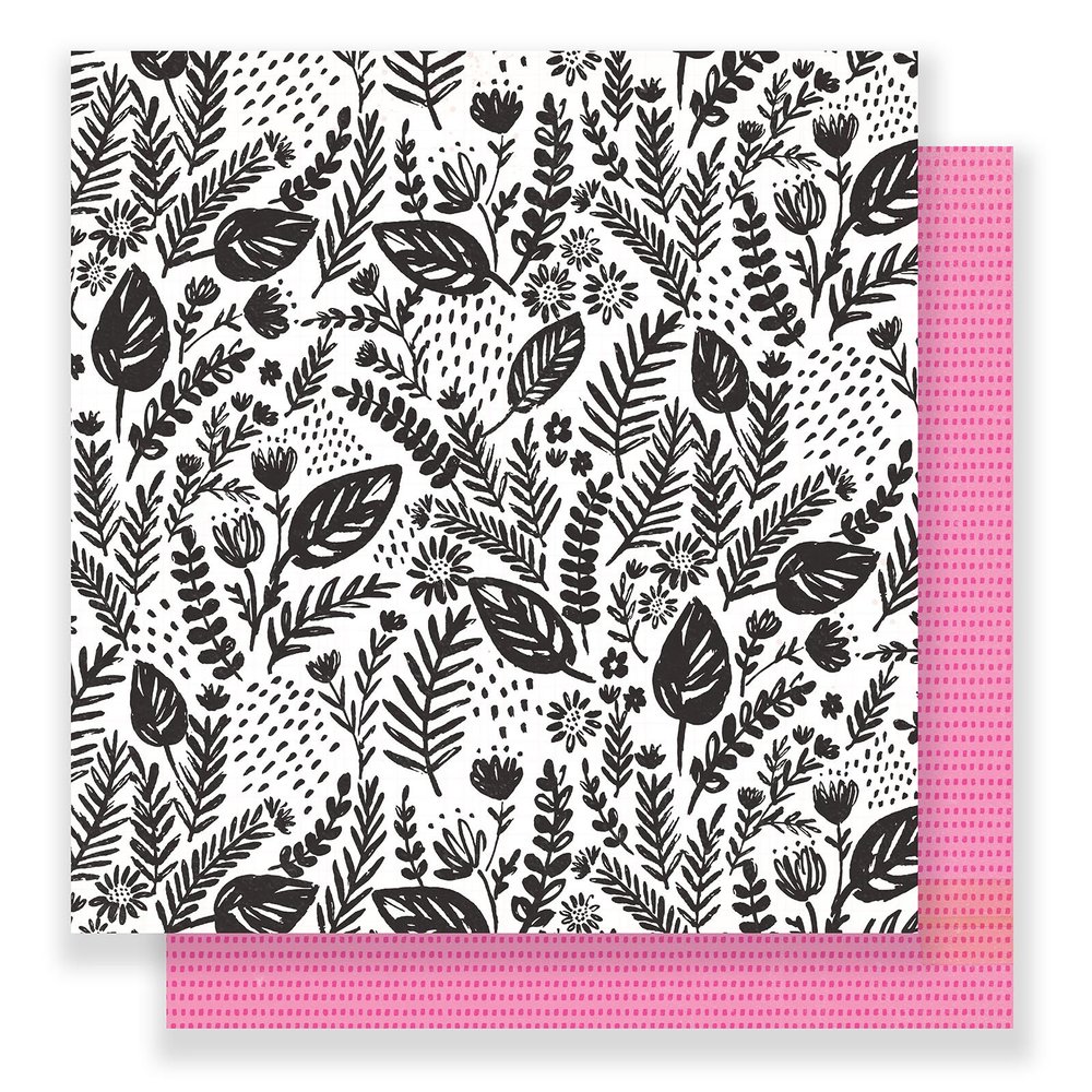 Crate Paper 344306 25 Pack of 12 x 12 Inch Paper Flourish Good Vibes, Piece