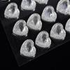 Craftbuddy US CB68CL 24pieces 16mm Pointed Self Adhesive Resin Clear Diamante Rhinestone Heart Gems, DIY view 1