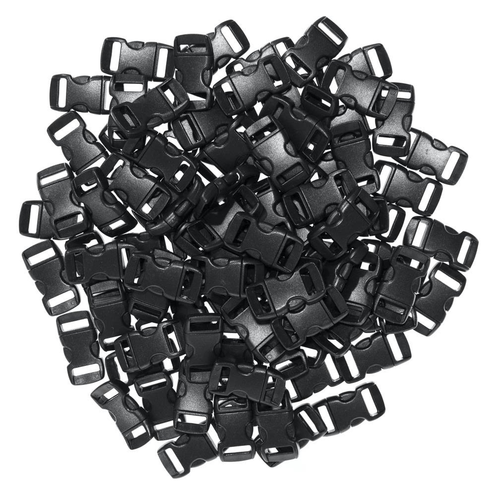 PARACORD PLANET Side Release Buckles 3/8-Inch Contoured Crafting Buckles Ideal for Pet Collars, Jewelry, and Accessories