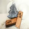 3DP Handmade Xmas A Deer | Folding Leather Labels | 15 pcs | Exclusive Engraved Genuine Italian Leather Tags view 3