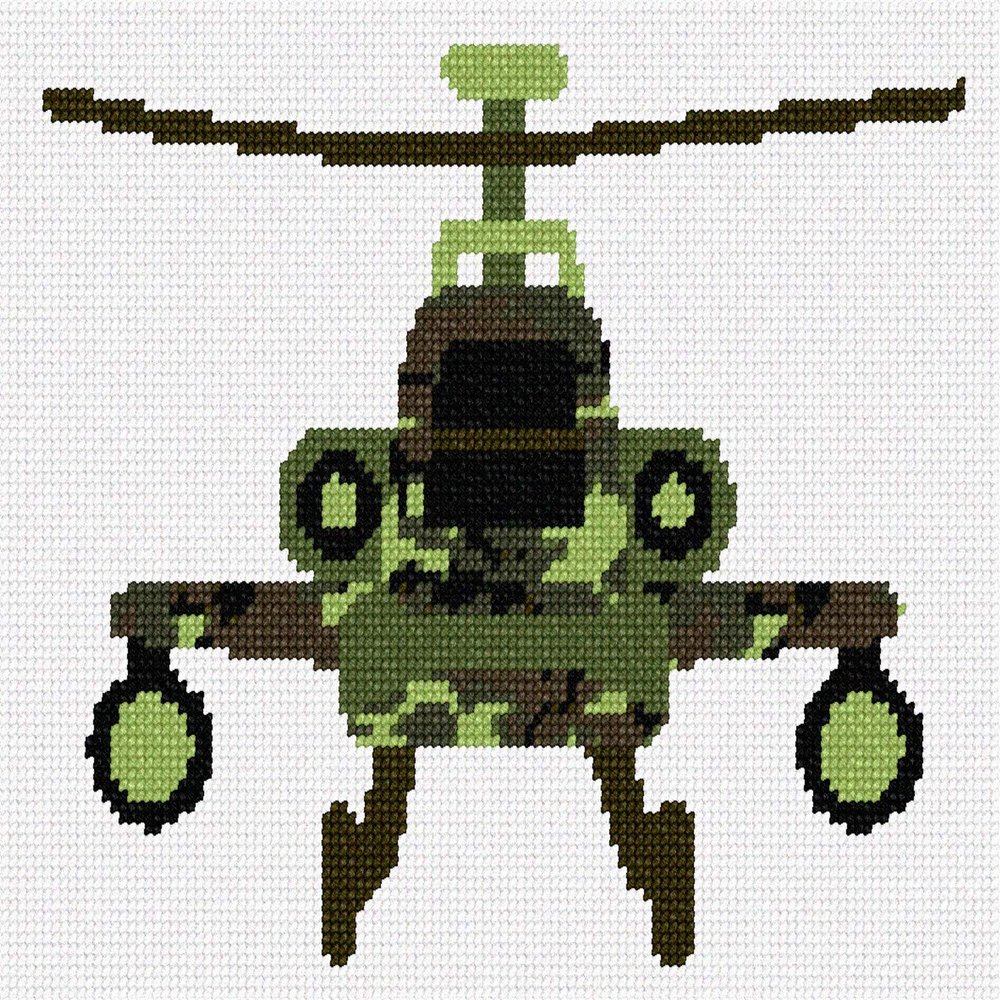 Pepita Army Toy Helicopter Needlepoint Kit