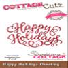 Cottagecutz Elites Dies-Happy Holiday Greeting 3"X1.9" view 1