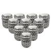 RUTICH 100 PCS Crown Bottle CaPs Decorative Bottle Cap Both Sideds Printed for Hair Bows, DIY Pendants or Craft ScraPbooks Silver view 1
