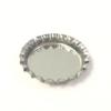 RUTICH 100 PCS Crown Bottle CaPs Decorative Bottle Cap Both Sideds Printed for Hair Bows, DIY Pendants or Craft ScraPbooks Silver view 3