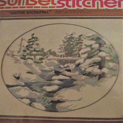 Winter Snowfall Embroidery Kit fits 16" x 16" Frame