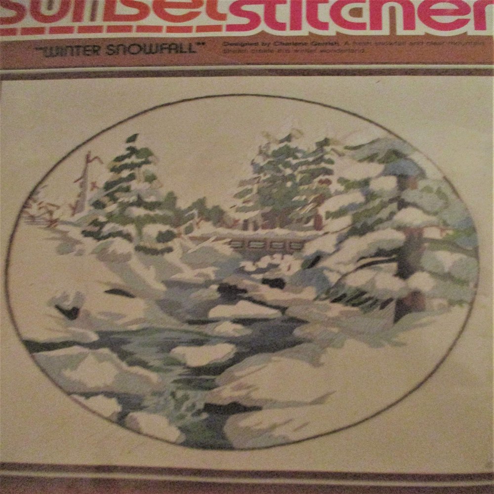 Winter Snowfall Embroidery Kit fits 16" x 16" Frame
