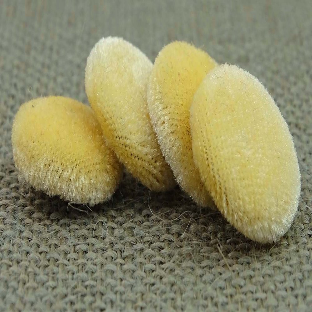 50 Pieces Velvet Fabric Cloth Covered 2 Holes Solid Sewing Scrapbooking Craft Buttons