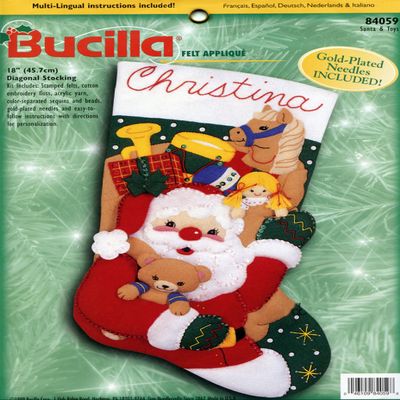 Bucilla "Santa & Toys Felt Applique Stocking Kit 84059