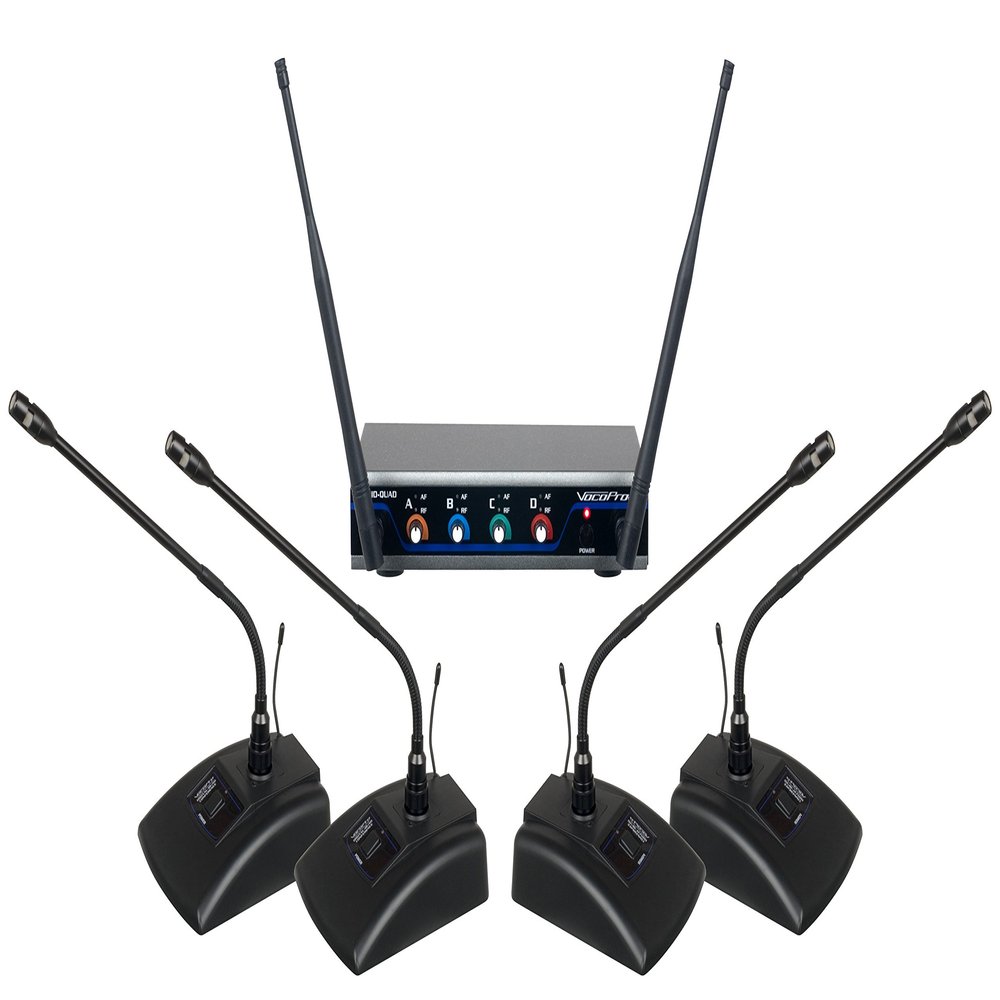 VOCOPRO Digital-Quad-Conference-C1 Four Channel UHF Digital Wireless Conference System
