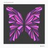 Pepita Needlepoint kit: Butterfly Geometry Pinks, 18" x 17" view 2