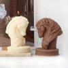 3D Horse Head Statue Candle Silicone Mold Bust Riding Sculpture Art Figurine Animal Poney Candle Mould view 2