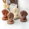 3D Horse Head Statue Candle Silicone Mold Bust Riding Sculpture Art Figurine Animal Poney Candle Mould view 4