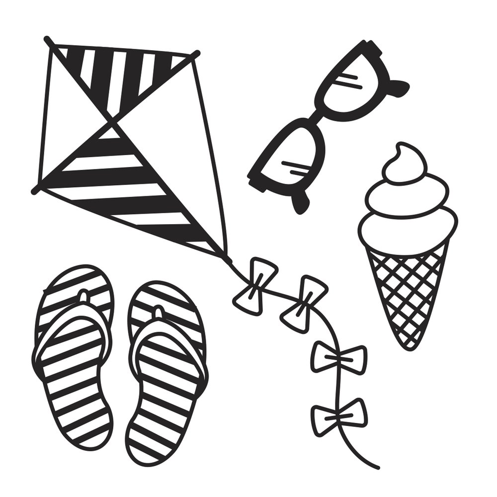 Darice 30023085 Die Cut Emboss Stencil Summertime Kite