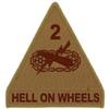 EagleEmblems PM0559 Patch-Army,002ND ARM.DIV. (Desert) (3.75'') view 1