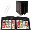 PBF (1 Pack) Photo Booth Album, Guest Book with 2x6 Clear Picture Inserts, Black Cover with Plastic Sleeves & Black Pages, Scrapbook Album for Photo Strips, Memory Book, Wedding, and Baby Showers view 1