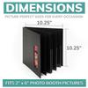 PBF (1 Pack) Photo Booth Album, Guest Book with 2x6 Clear Picture Inserts, Black Cover with Plastic Sleeves & Black Pages, Scrapbook Album for Photo Strips, Memory Book, Wedding, and Baby Showers view 2