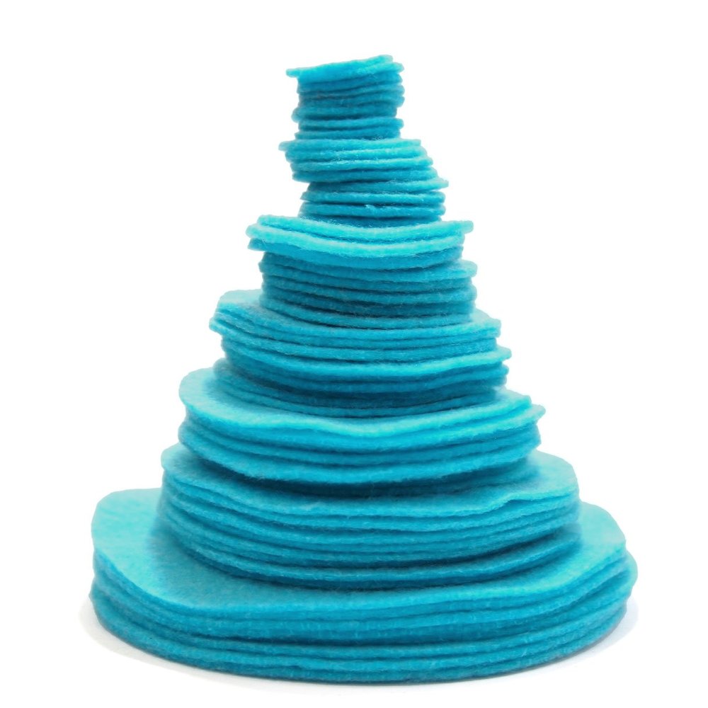 Playfully Ever After Turquoise Blue Craft Felt Circles (Mixed Size Pack - 56pc)