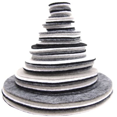 Playfully Ever After Black, Charcoal, Gray & White Craft Felt Circles (Mixed Size Pack - 56pc)