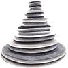 Playfully Ever After Black, Charcoal, Gray & White Craft Felt Circles (Mixed Size Pack - 56pc) view 1