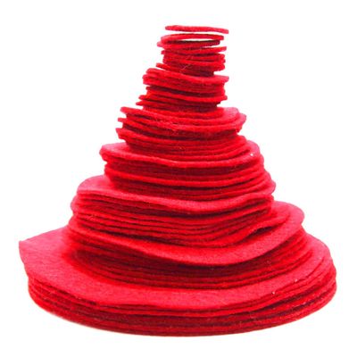 Playfully Ever After Red Craft Felt Circles (Mixed Size Pack - 56pc)