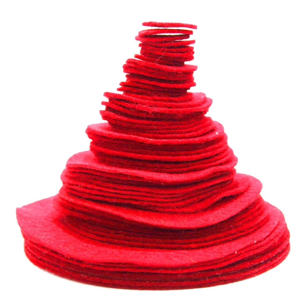 Playfully Ever After Red Craft Felt Circles (Mixed Size Pack - 56pc)
