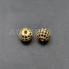 AD Beads Top Zircon Gemstones Pave Round Ball Bracelet Connector Charm Beads (8mm, Clear on Silver (5 Pcs)) view 1