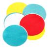 Playfully Ever After Turquoise Blue, Red, White & Yellow Craft Felt Circles (5 Inch - 15pc) view 1