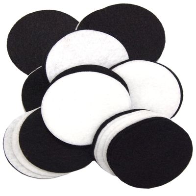 Playfully Ever After Black & White Craft Felt Circles (2 Inch - 58pc)