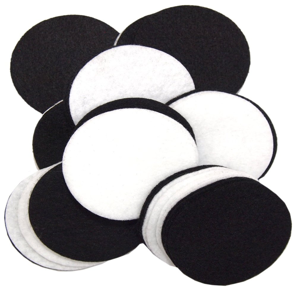 Playfully Ever After Black & White Craft Felt Circles (2 Inch - 58pc)