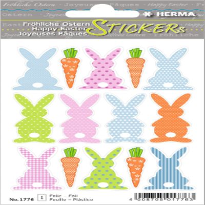 HERMA Happy Easter Stickers, Paper Permanent Rabbit ralley