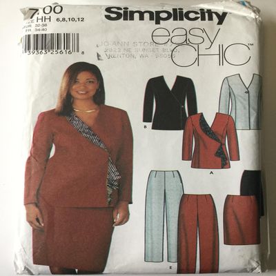 Simplicity Easy Chic Skirt Pants Jacket 6 8 10 12