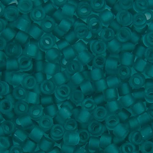 Miyuki Delica 11/0 Teal Caribbean Transparent Matte 5.2gms Vial of Japanese Glass Beads
