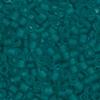 Miyuki Delica 11/0 Teal Caribbean Transparent Matte 5.2gms Vial of Japanese Glass Beads view 1