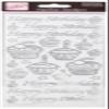 Anitas Outline Stickers, Birthday Cupcake, Silver on White, for Scrapbooking, Card Making, Kids Play, Homework, Art, Craft, Embelish, Decorative, Paper, Card, Glass, Metal, Plastic, Foam view 1