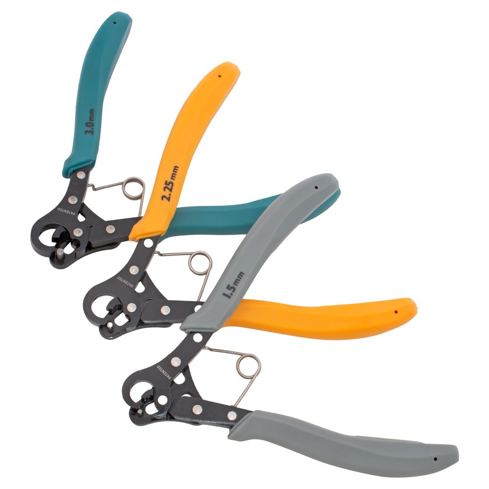 The Beadsmith Original One Step Loopers 3-Piece Combo Pack, includes 1.5 mm, 2.25 mm & 3 mm Looper Pliers, Use With 24-18g Craft Wire (Patented)
