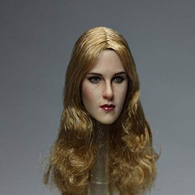 Phicen 1/6 Scale European and American Head Sculpt with Black Hair for 12" Female Body Hot Toys (A-Short Black Hair)