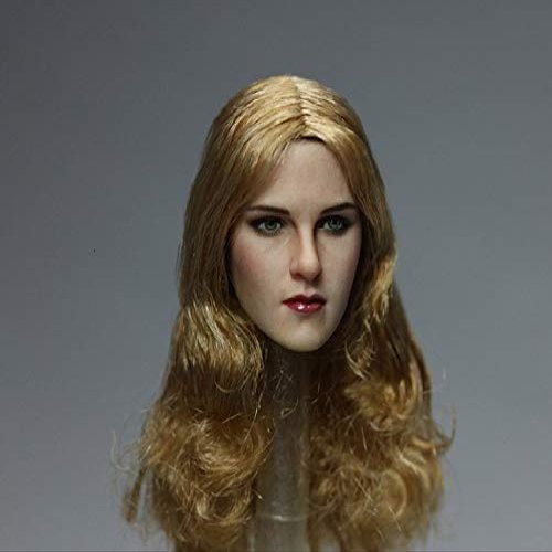 Phicen 1/6 Scale European and American Head Sculpt with Black Hair for 12" Female Body Hot Toys (A-Short Black Hair)