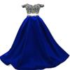 BessDress Two Piece Gold Lace Applique Prom Dresses 2018 Off The Shoulder Party Ball Gown BD450 view 1