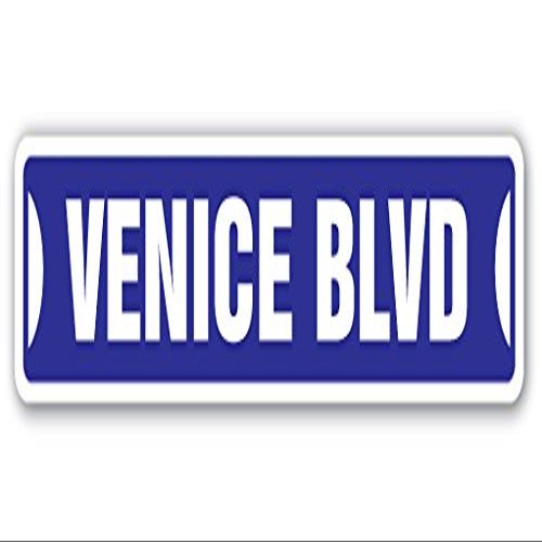 Venice BLVD Street Sign Los Angeles la Beach California | Indoor/Outdoor | 30" Wide