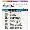 Dina Wakley Media Collage Word Pack 3"X3" 20/Pkg-#1 view 1