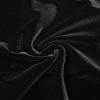 Solid Polyester Spandex Velvet 2 Ways Stretch Medium Weight Fabric-by The Yard (Black) view 1