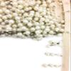 1-1/2 inch Long White Pearl Silver Bugle Beaded Fringe Trim 2-Yards- Beaded Fringe view 1