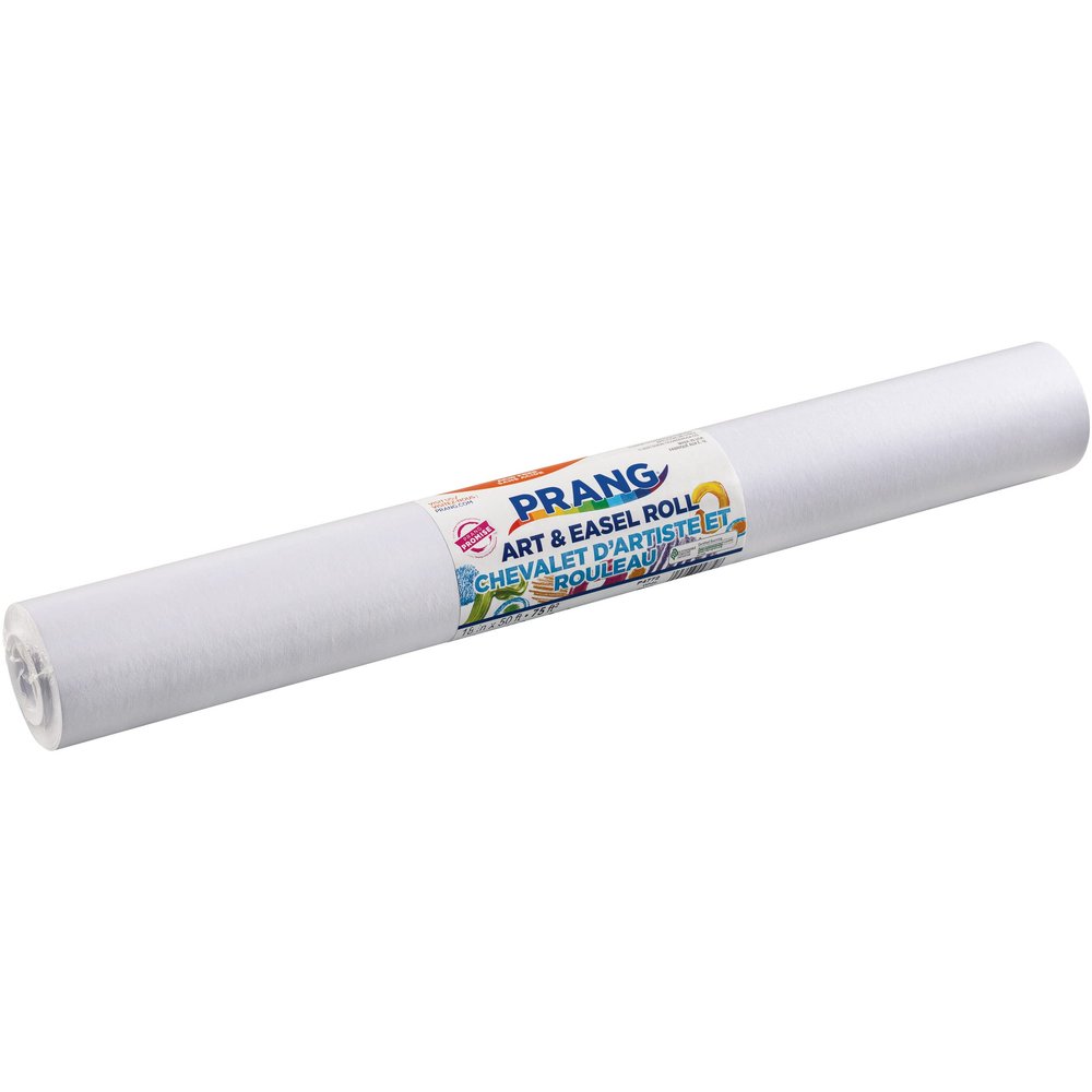 Prang (Formerly Art Street) Art & Easel Roll, White, 18" x 50', 1 Roll